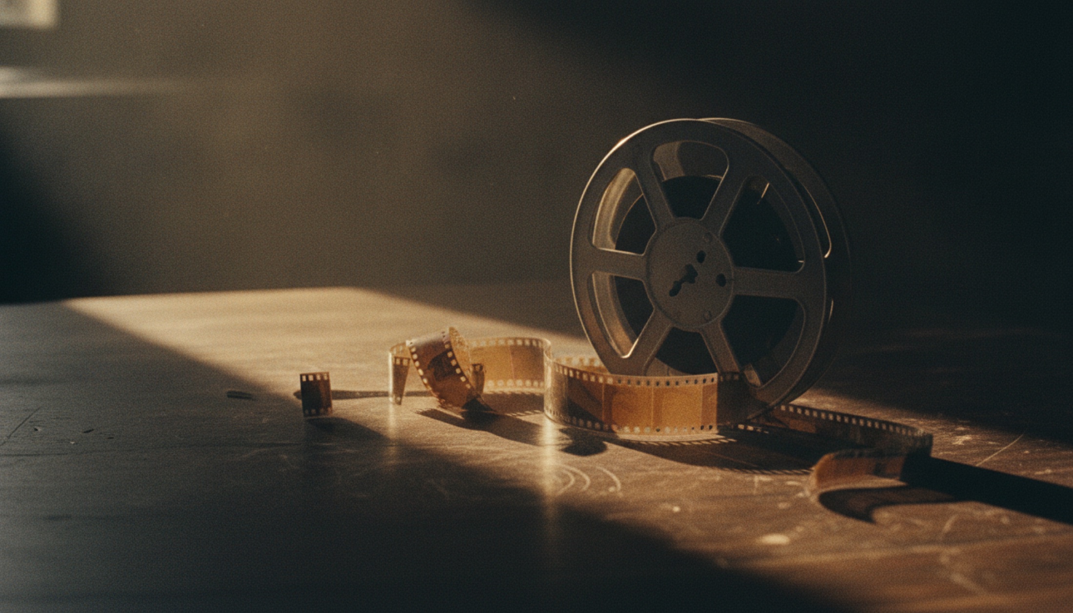 Karanlık bir sinema salonunda projeksiyon ışığı ve boş perde, Locarno atmosferi
