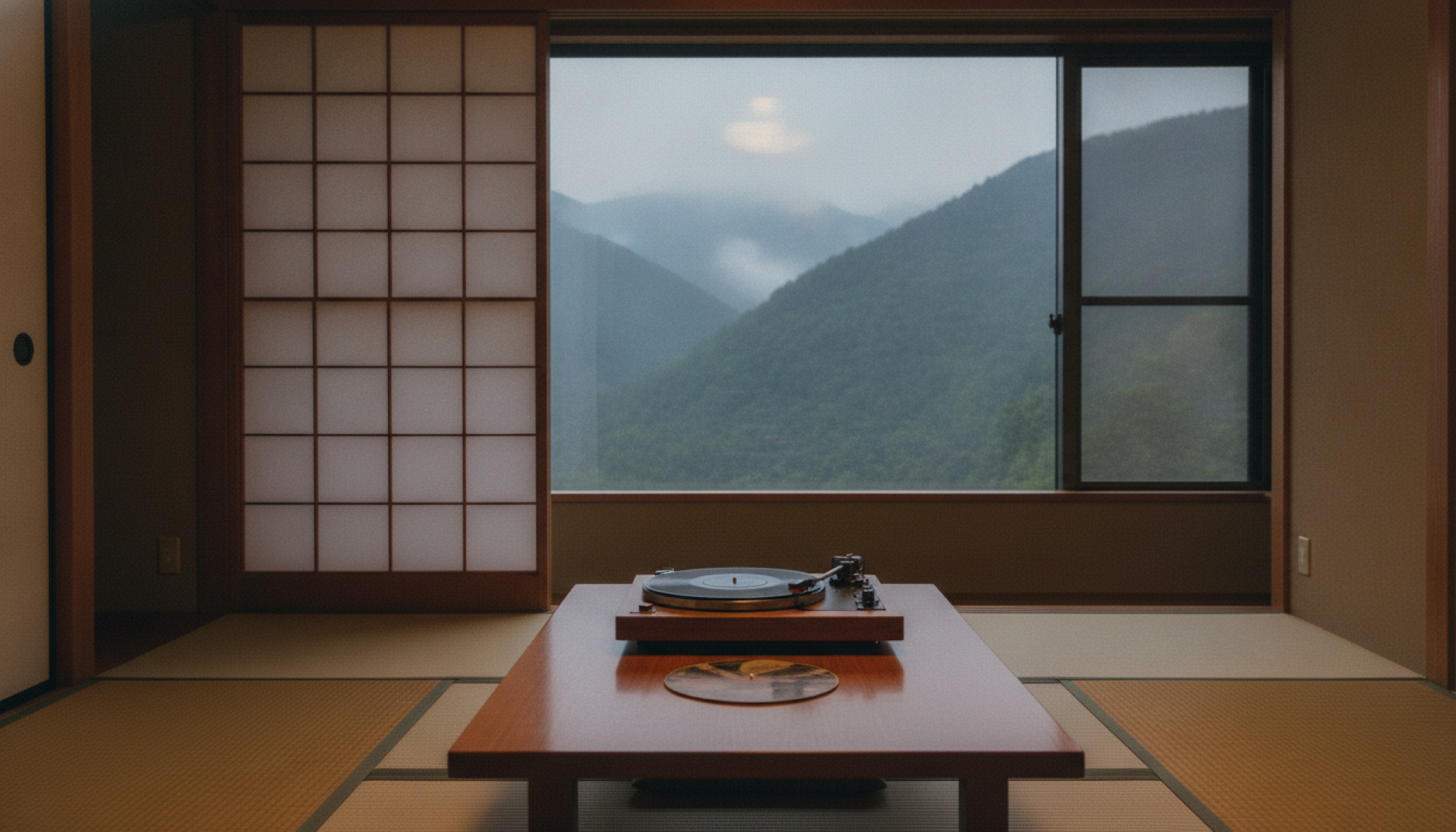 KAI Matsumoto'da yenilenmiş ryokan odası — tatami zemin, shoji bölme ve pikap