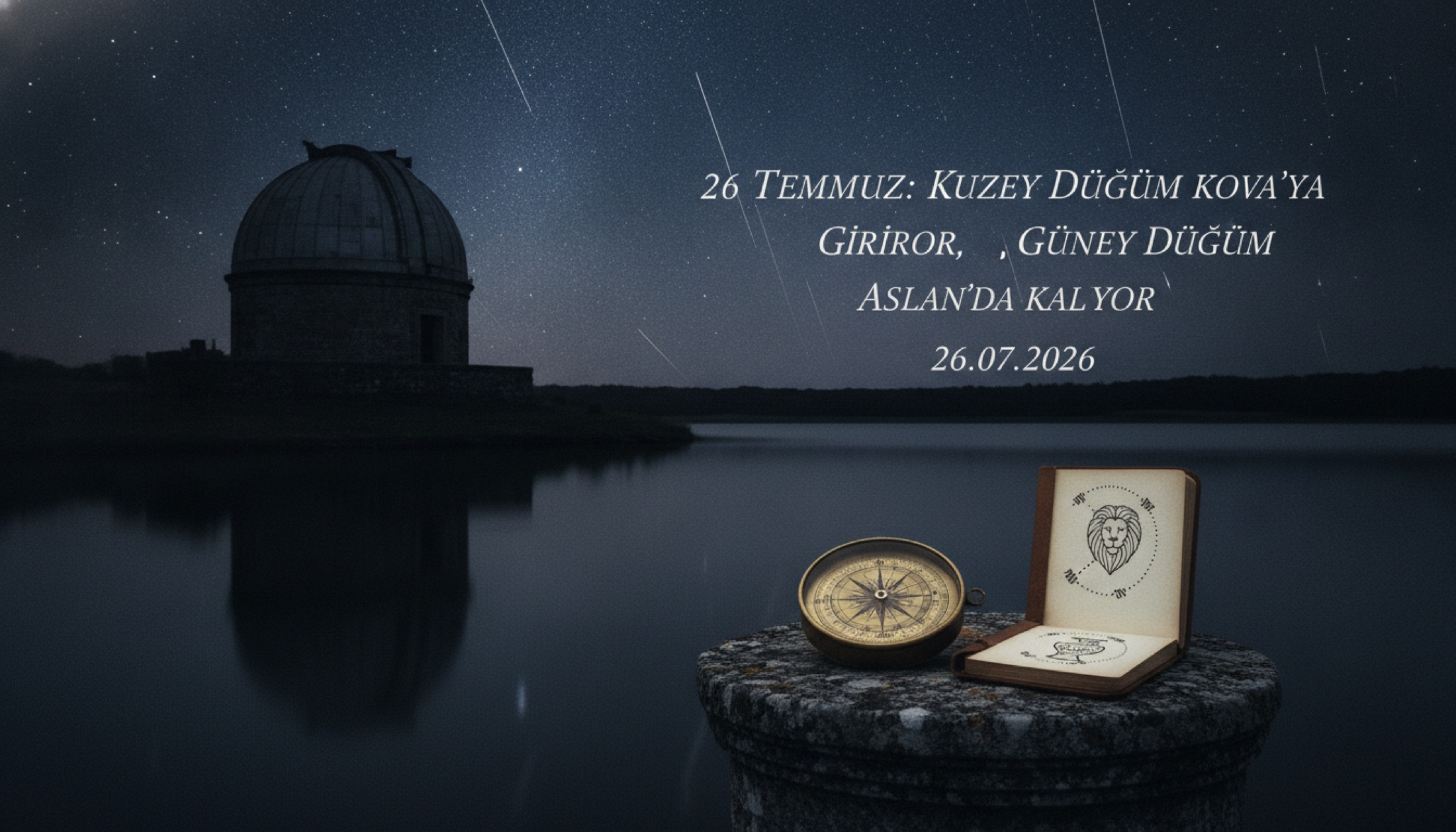 Gece okyanusunun üzerinde ay ışığının tek bir çizgi halinde yansıması